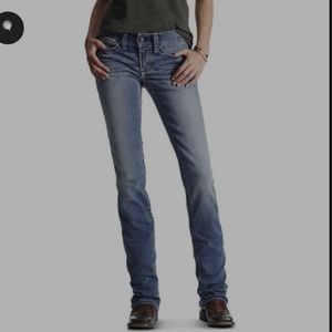 Ariat Women's Straight Leg Jeans in Medium Wash Blue